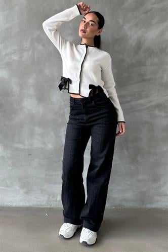 Füme Dökme Taş Model Kadın Jean Pantolon MG2272