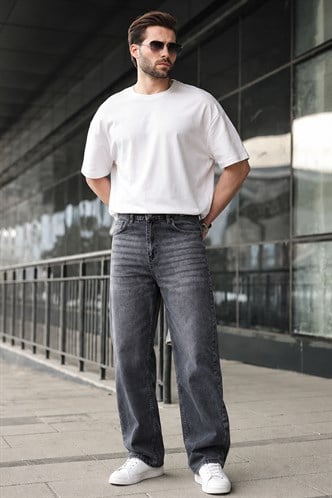 Füme Erkek Yıkamalı Baggy Jean 7216