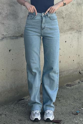 Mavi Büyük Beden Likralı Kadın Jean MG2060