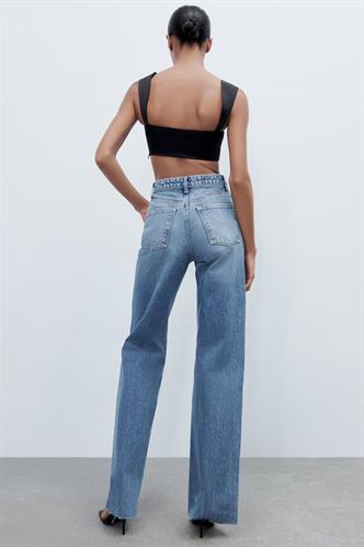 Mavi Palazzo Yüksel Bel Kadın Jean MG1494