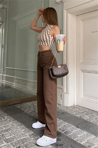 Koyu Kahverengi Palazzo Jean Mg1247