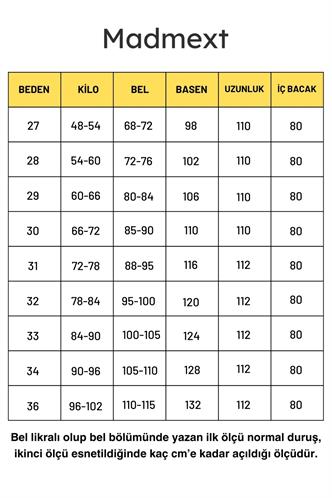 Siyah Serpme Taş Kadın Bol Paça Jean Pantolon MG2273