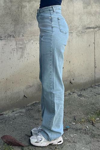 Mavi Büyük Beden Likralı Kadın Jean MG2060