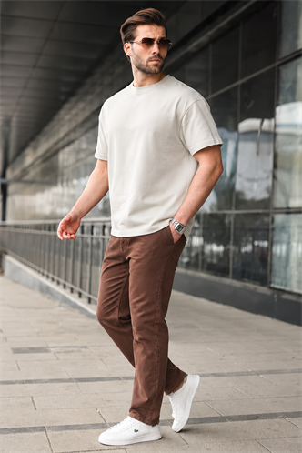 Brown Straight Fit Jeans 6312