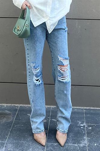 Açık Mavi Straight Fit Jean MG2031