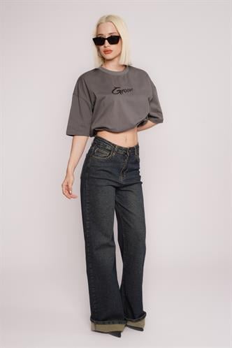 Koyu Mavi Straight Wide Kadın Jean MG2000