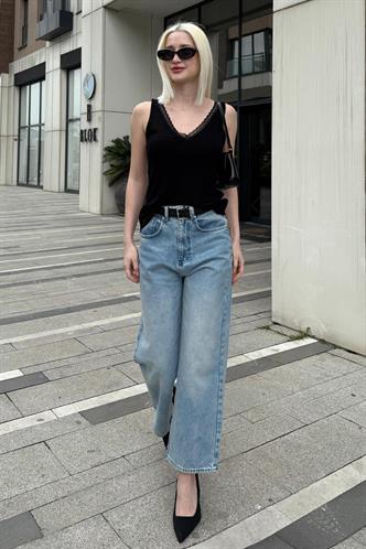 Açık Mavi Kadın Mom Jean MG2033