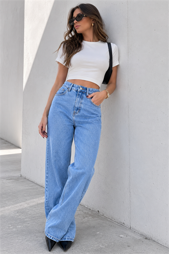 Mad Girls Blue Palazzo Jeans Mg1154