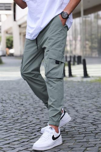 Çağla Yeşili Kargo Cep Erkek Jogger Pantolon 5461