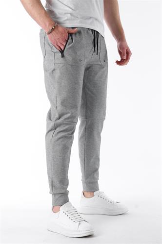 Gri Cep Detaylı Jogger Pantolon 5484