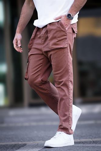 Kahverengi Kargo Cep Erkek Pantolon 6886