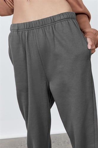 Kadın Antrasit Beli Lastikli Oversize Eşofman Altı MG1235