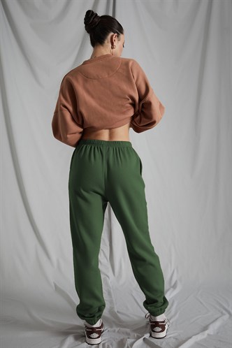 Women Khaki Oversize Sweatpants MG1235
