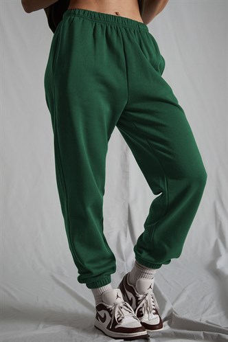 Women Dark Green Oversize Sweatpants MG1235