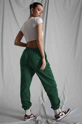 Women Dark Green Oversize Sweatpants MG1235