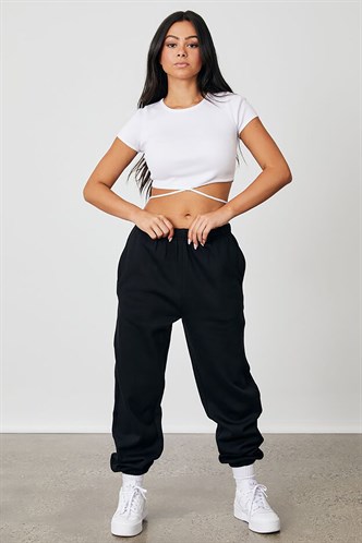 Women Black Oversize Sweatpants MG1235