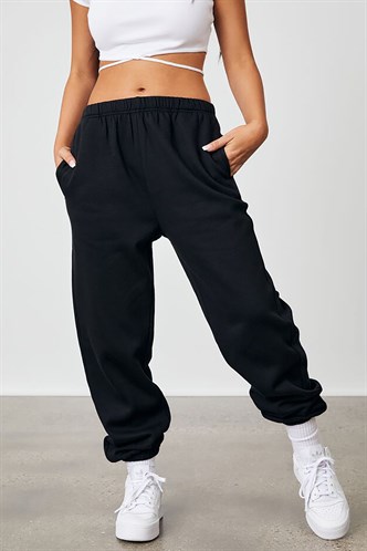 Women Black Oversize Sweatpants MG1235