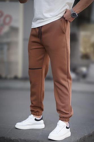 Kahverengi Cep Detaylı Erkek Basic Eşofman Altı 6523