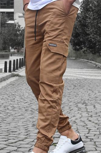 Kahverengi Kargo Cep Jogger Pantolon 5437