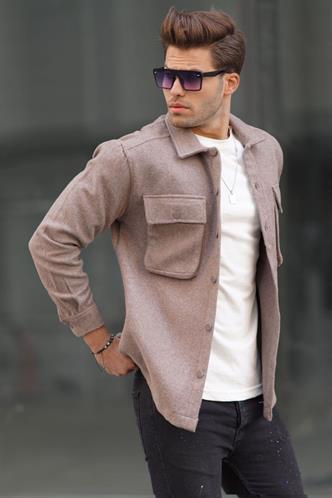 Kahverengi Oversize Oduncu Erkek Gömlek 6709