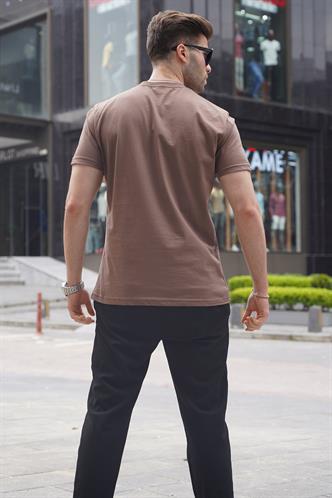 Kahverengi Regular Fit Basic Erkek Tişört 6131