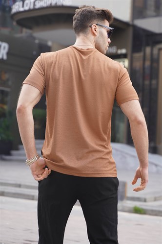 Kahverengi Regular Fit Basic Erkek Tişört 6069