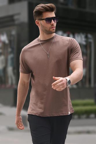 Kahverengi Regular Fit Basic Erkek Tişört 6131