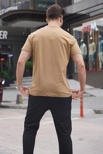 Kapuçino Regular Fit Basic Erkek Tişört 6131
