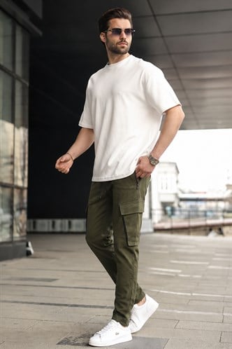 Haki Kargo Cep Jogger Pantolon 5791