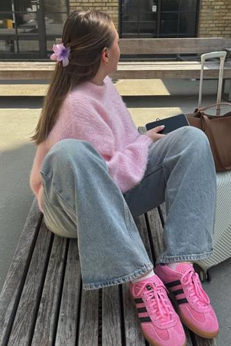 Pembe Oversize Kadın Triko Kazak MG2263