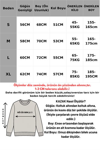 Krem Oversize Balıkçı Yaka Çizgili Kazak MG2168