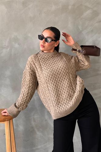 Vizon Bisiklet Yaka Örme Triko Kazak MG2262