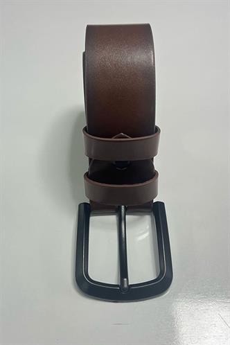 Madmext Erkek Suni Deri Düz Taba Kemer 6872