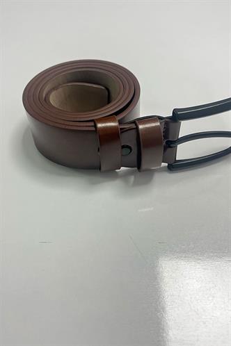 Madmext Erkek Suni Deri Düz Taba Kemer 6872