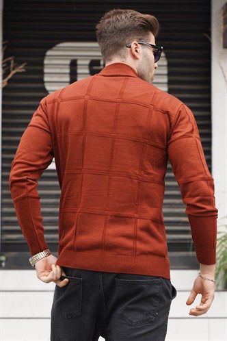 Tile Red Turtleneck Knitwear Sweater 5784