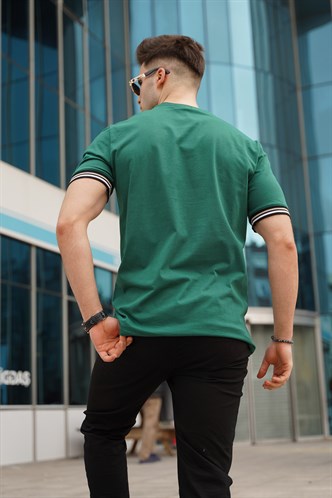 Men Basic Dark Green T-Shirt