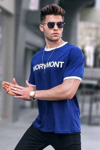 Lacivert Baskılı Regular Fit Tişört 5884