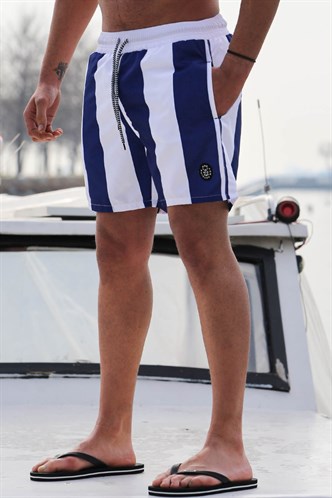 Lacivert Çizgili Erkek Deniz Şortu 6360
