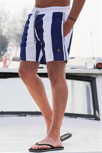 Lacivert Çizgili Erkek Deniz Şortu 6360