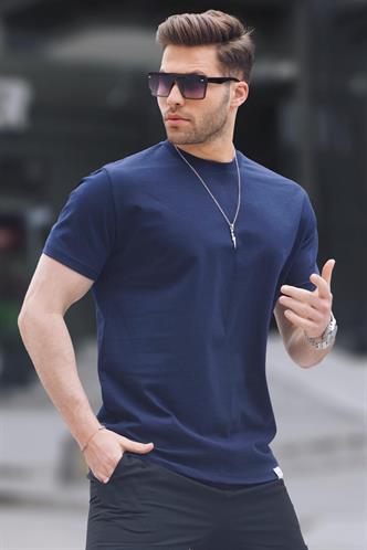 Lacivert Regular Fit Basic Erkek Tişört 6131