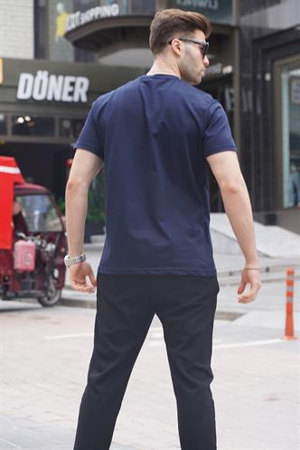 Lacivert Regular Fit Basic Erkek Tişört 6131