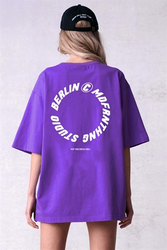 Mad Girls Unisex Printed Purple T-shirt Mg1197