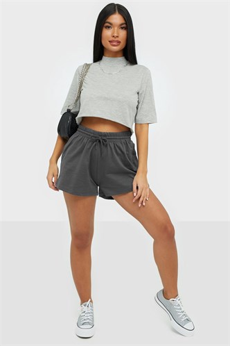 Mad Girls Antrasit Basic Şort MG1293