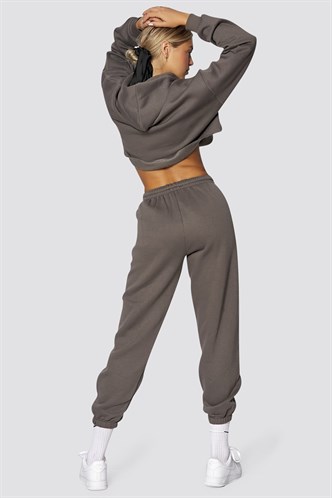 Mad Girls Anthracite Hooded Women Tracksuit Set MG467