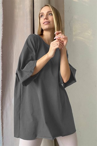 Mad Girls Oversize Anthracite T-shirt MG1354
