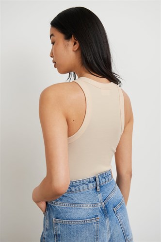 Mad Girls Bej Bodysuit MG1283