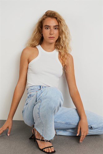 Mad Girls Beyaz Bodysuit MG1283