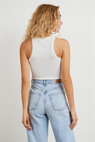 Mad Girls Beyaz Bodysuit MG1283