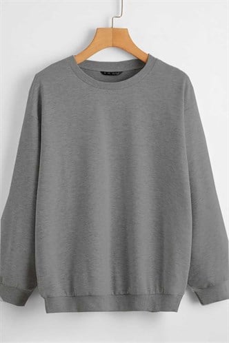 Mad Girls Grey Basic Sweatshirt MG806