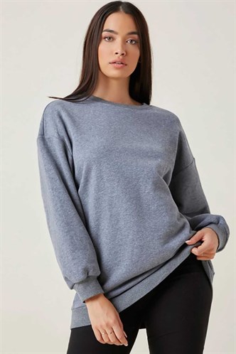 Mad Girls Grey Basic Sweatshirt MG806